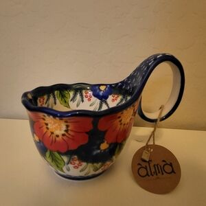 Alma Pottery With Loop Handle Soup Bowl